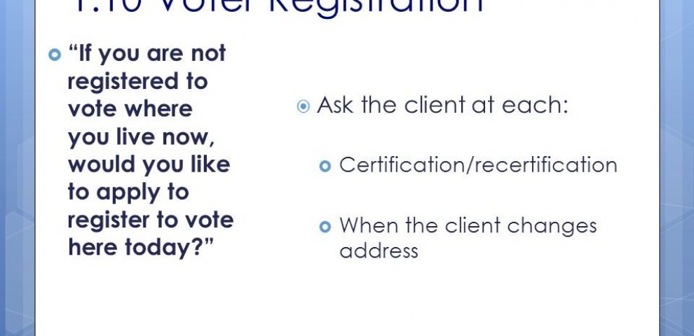 Voter declination form